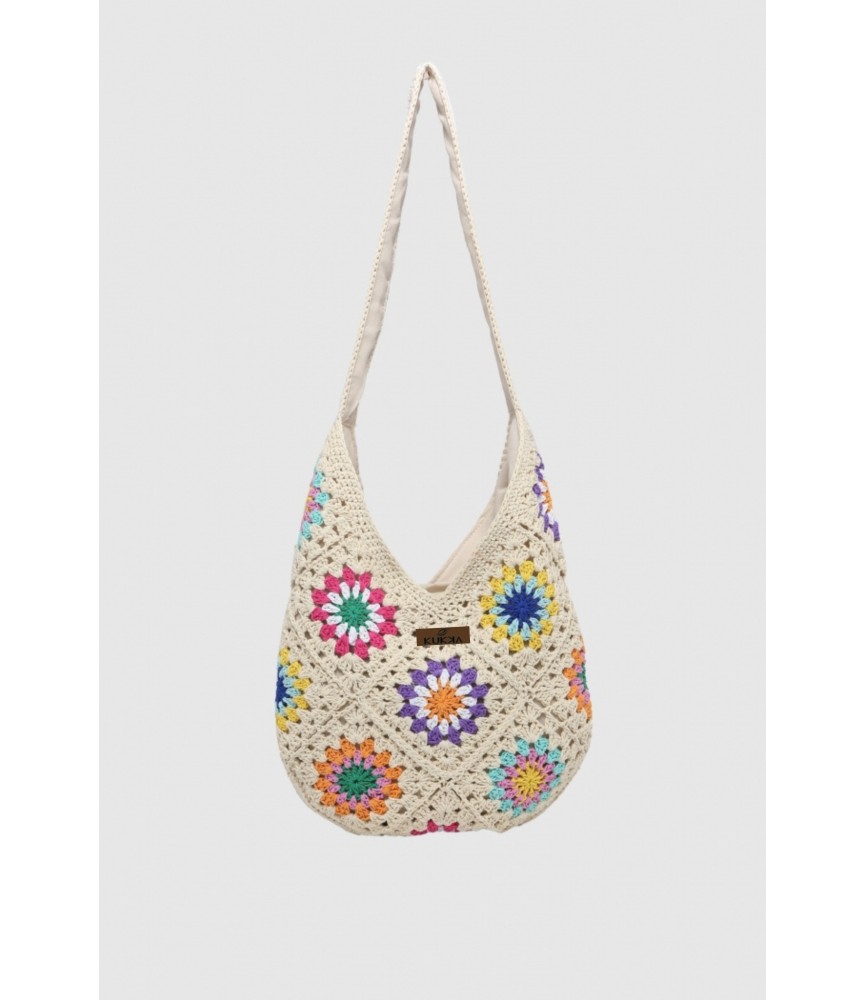 Bolso Flores Beige