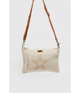 Bandolera Estrella Yute - Beige