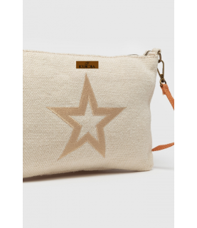 Bandolera Estrella Yute - Beige